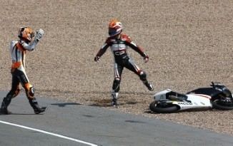 Scott Deroue Moto3 Riders clash after crash at Sachsenring