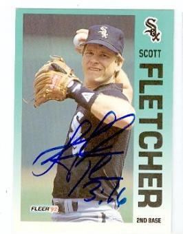 Scott Fletcher (baseball) Scott Fletcher Memorabilia Autographed Signed