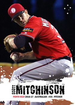 Scott Mitchinson Australian Custom Baseball Cards Scott Mitchinson 201617 Perth Heat