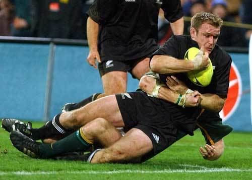 Scott Robertson (rugby union) Scott Robertson crashes over to score Rugby Union Photo ESPN Scrum