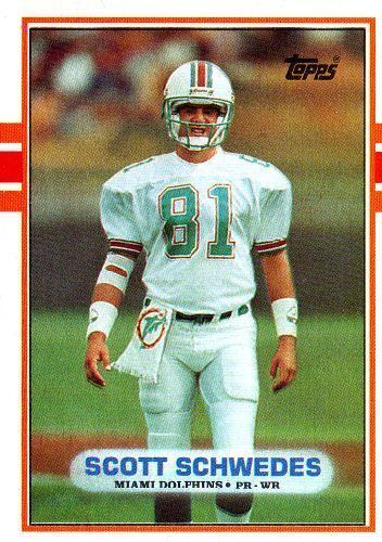 Scott Schwedes MIAMI DOLPHINS Scott Schwedes 297 TOPPS 1989 NFL American Football