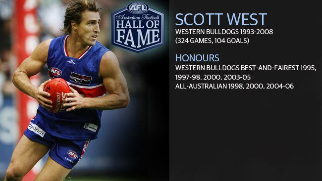 Scott West Scott West crowned an AFL Hall of Fame member Herald Sun