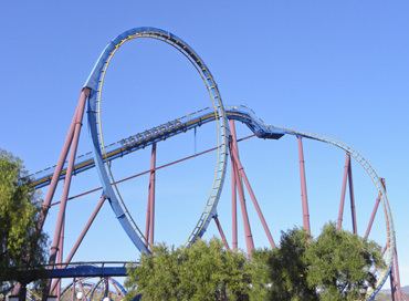 Scream (roller coaster) Colossus County Fair at Magic Mountain