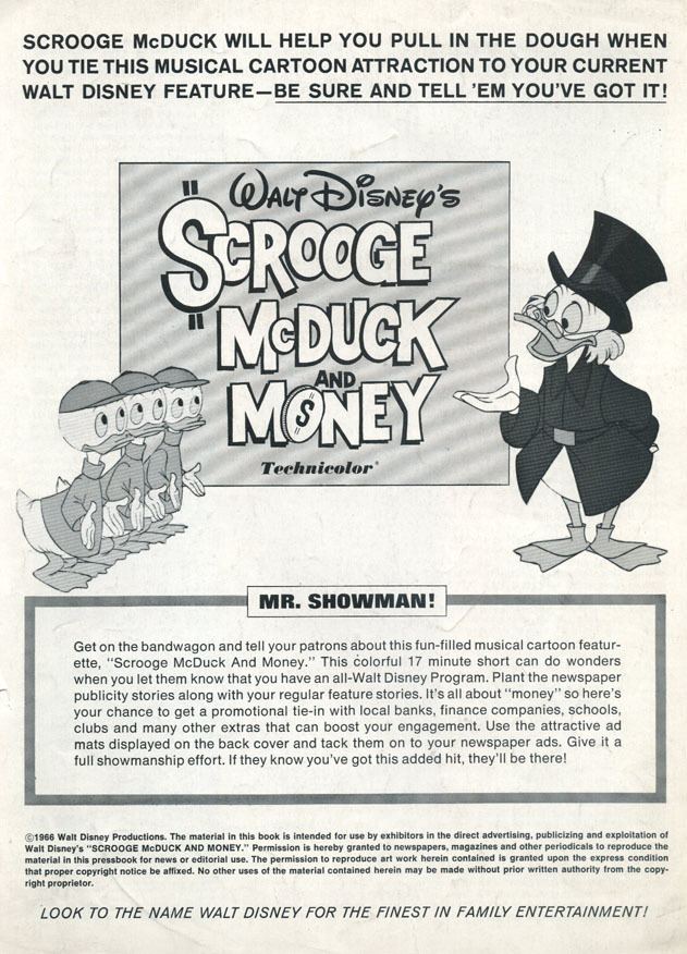 Scrooge McDuck and Money Scrooge McDuck And Money 1967 cartoonresearch