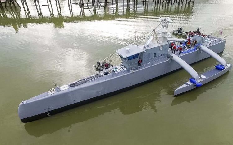 Sea Hunter DARPA Christens New Sea Robot Vessel Sea Hunter SIGNAL Magazine