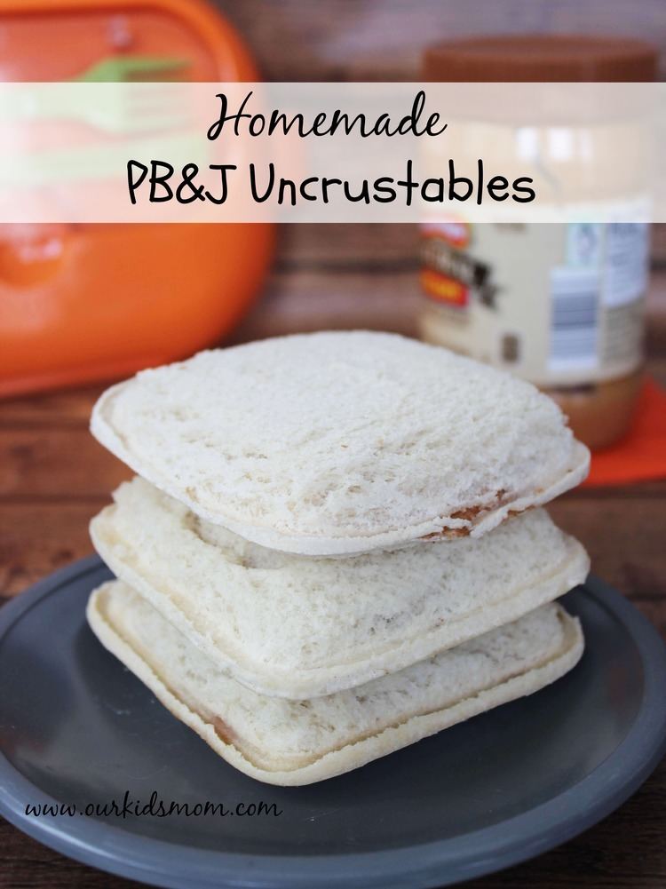 Sealed crustless sandwich Homemade PBampJ Uncrustables