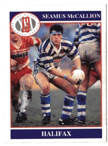 Seamus McCallion HALIFAX Seamus McCallion 39 MERLIN 1990 s Rugby League Trading Card
