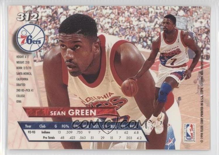 Sean Green (basketball) 199394 Fleer Ultra Base 312 Sean Green COMC Card Marketplace
