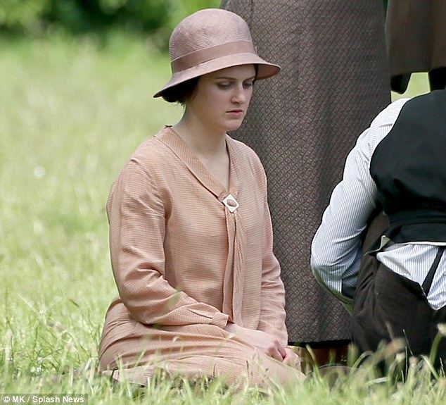 Seasons Beatings movie scenes Downcast at Downton Sophie McShera looked pensive on set in Bampton Oxfordshire as she