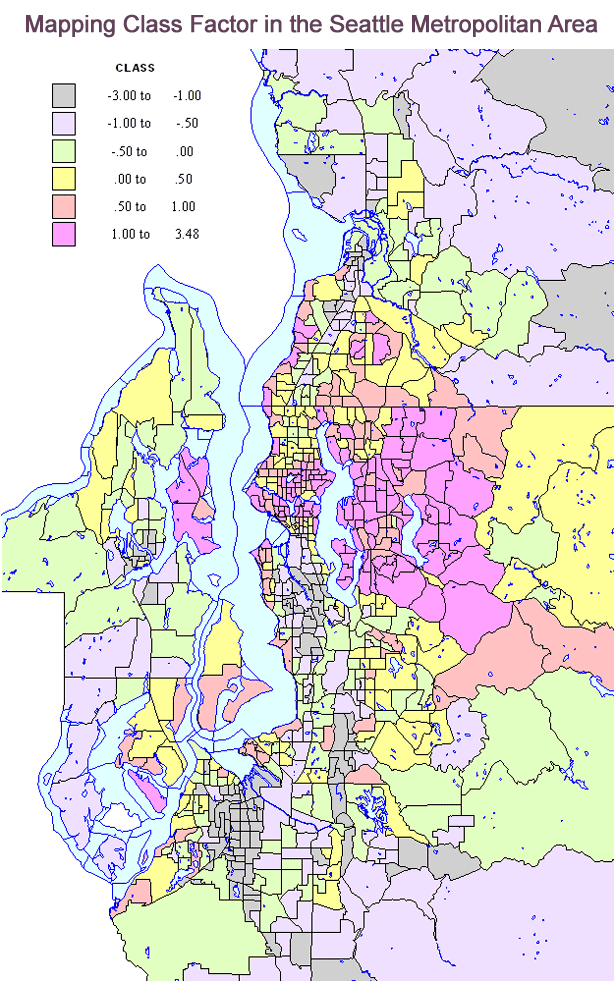 Seattle metropolitan area Map of Class Groups in Seattle Metropolitan Area Newgeographycom