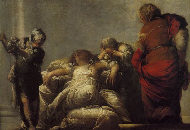 Sebastiano Mazzoni Sebastiano Mazzoni Morte di Cleopatra Rovigo Pinacoteca