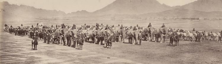Second Anglo-Afghan War A British elephantdrawn artillery battery during the Second Anglo