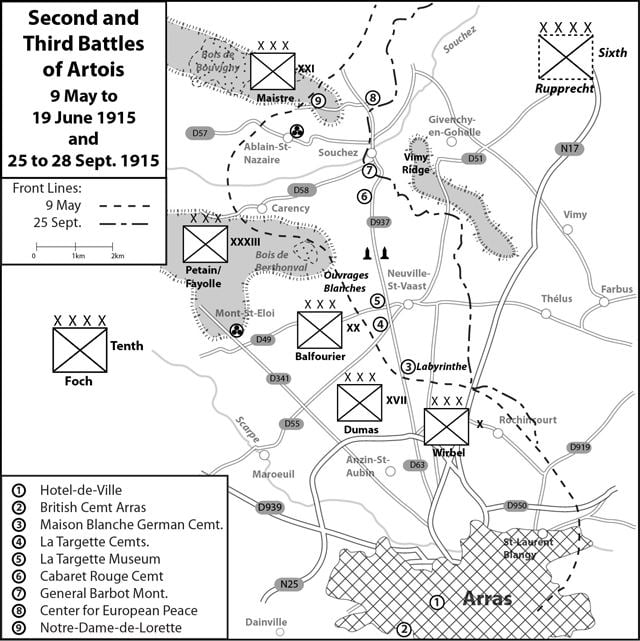 Second Battle of Artois French Battlefield Interactive Maps