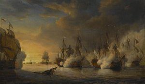 Second Battle of Cape Finisterre (1747) httpsuploadwikimediaorgwikipediacommonsthu