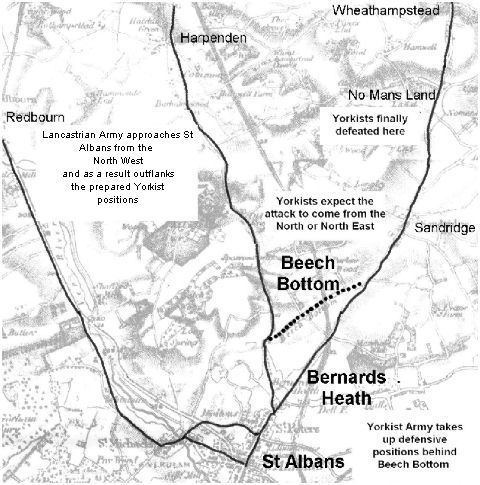 Second Battle of St Albans Hertfordshire Genealogy A Short History of Bernards Heath The