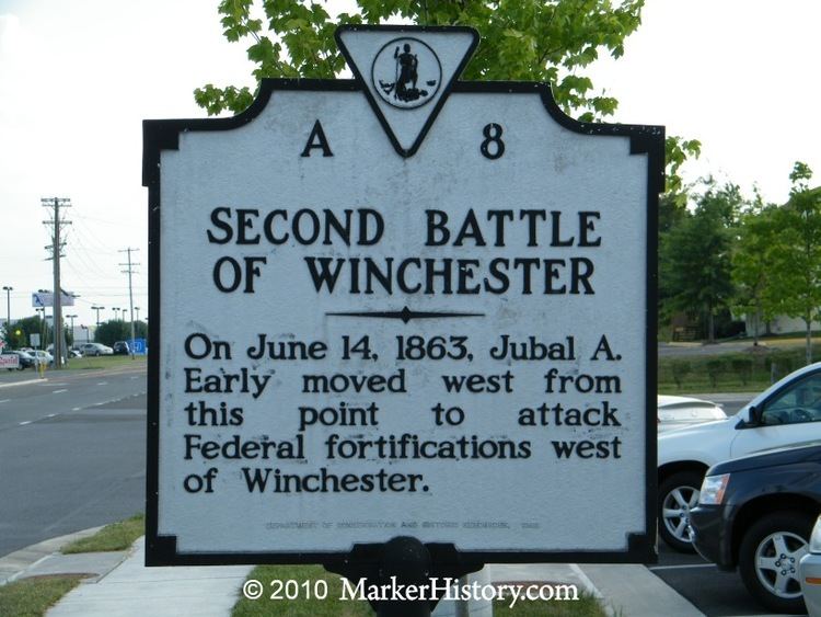 Second Battle of Winchester Second Battle of Winchester A8 Marker History
