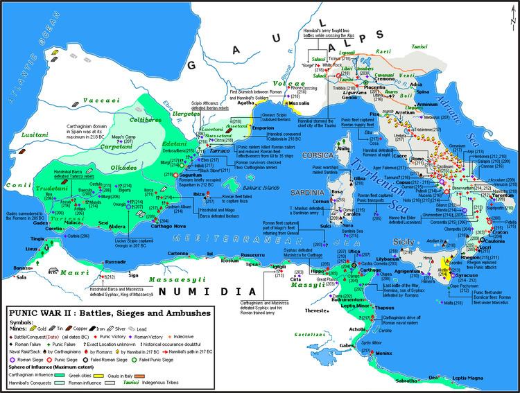 Second Punic War List of battles of the Second Punic War Wikipedia