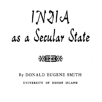 Secular state The Secular State Centre Right India