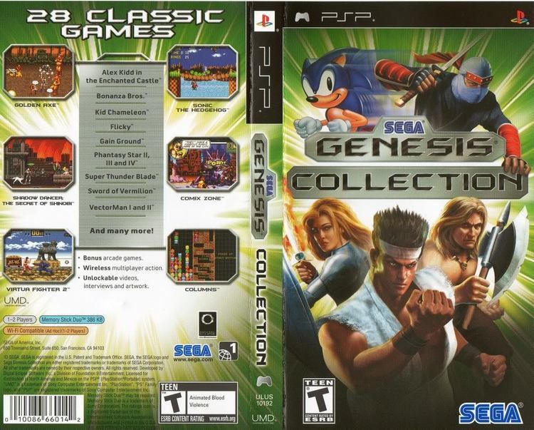 Sega Genesis Collection Sega Genesis Collection USA ISO lt PSP ISOs Emuparadise