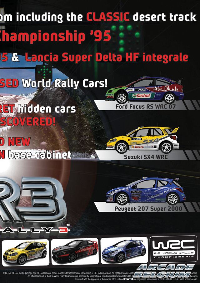 Sega Rally 3 Arcade Belgium Sega Rally 3 en