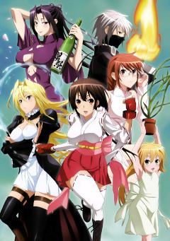 Sekirei main character Musubi, Matsu, Homura, Kazehana, Kusano, and Tsukiumi