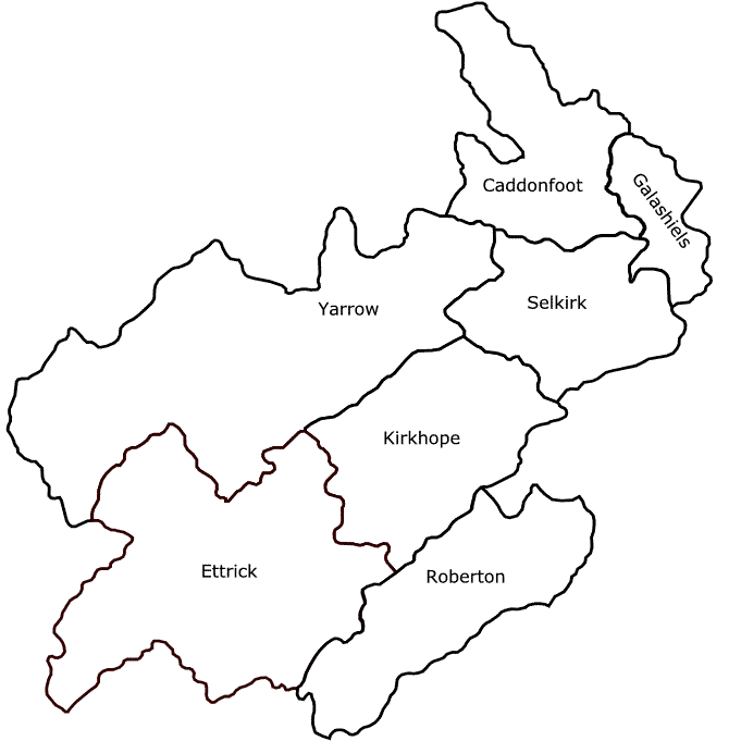 Selkirkshire Selkirkshire Parish Map