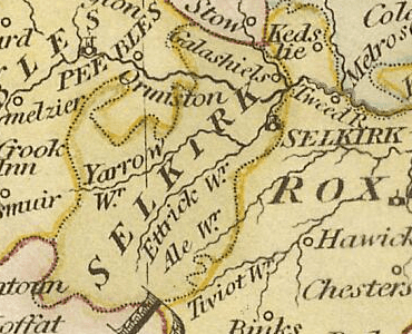 Selkirkshire History of Selkirkshire Map and description for the county