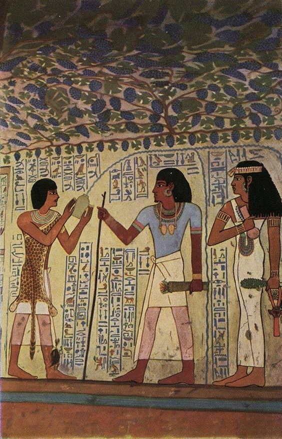 Sennefer Wall painting from the tomb of Sennefer Mayor of Thebes during the