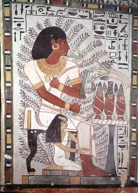 Sennefer Sennefer seated with his wife Meryt fr Egyptian as art print or