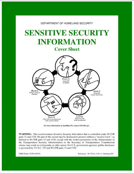 Sensitive Security Information