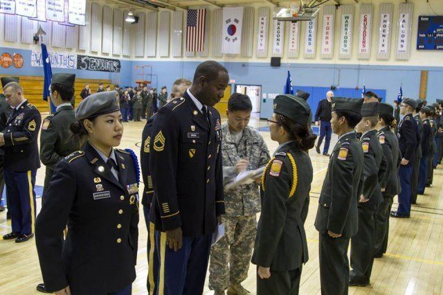 Seoul American High School 1st Signal Brigade inspects local JROTC Cadets Article The