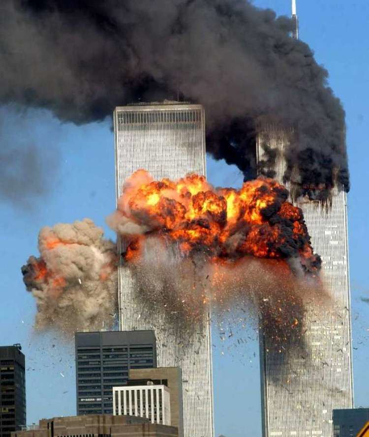 The September 11 attacks. The Twin Tower in New York City was attacked by the militant Islamist terrorist group al-Qaeda which caused the tower to collapsed.