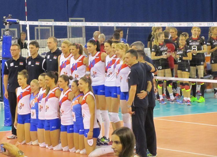 Serbia women's national volleyball team FileSerbia women39s national volleyball team at the European