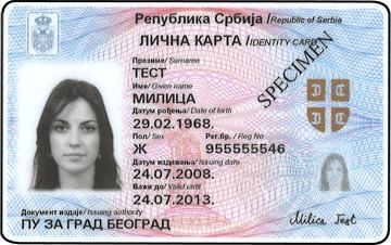 Serbian identity card