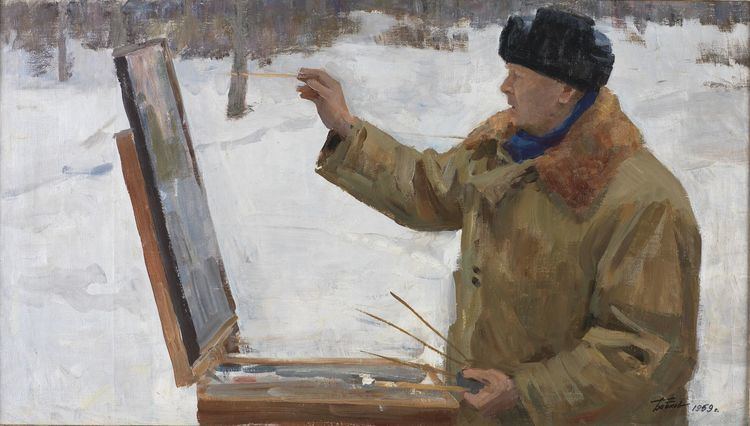 Sergei Fedorovich Babkov Portrait of the Artist Aleksandr Alekseevich  (1959) | Artist, Painting, Art