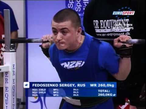 Sergey Fedosienko Fedosienko Sergey SQ 260kg Powerlifting IPF WorldChamp 2004 YouTube