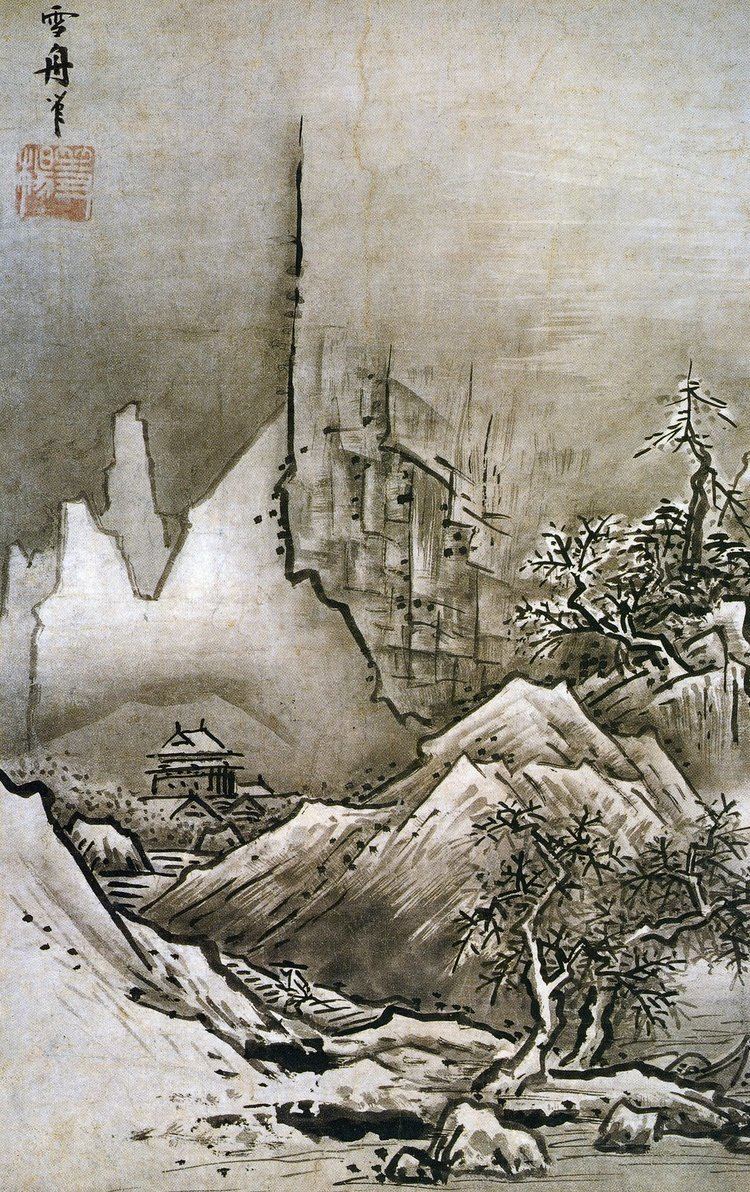 Sesshū Tōyō Winter landscape Sesshu Toyo 1486 silver and exact