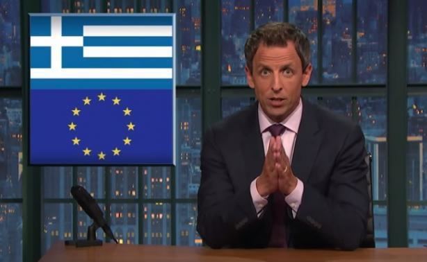 Seth Meyers Comedian Seth Meyers Calls on Germans to Cut Greek Debt USA
