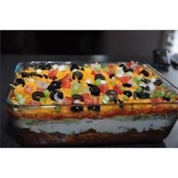 Seven-layer dip Seven Layer Dip II Recipe Allrecipescom