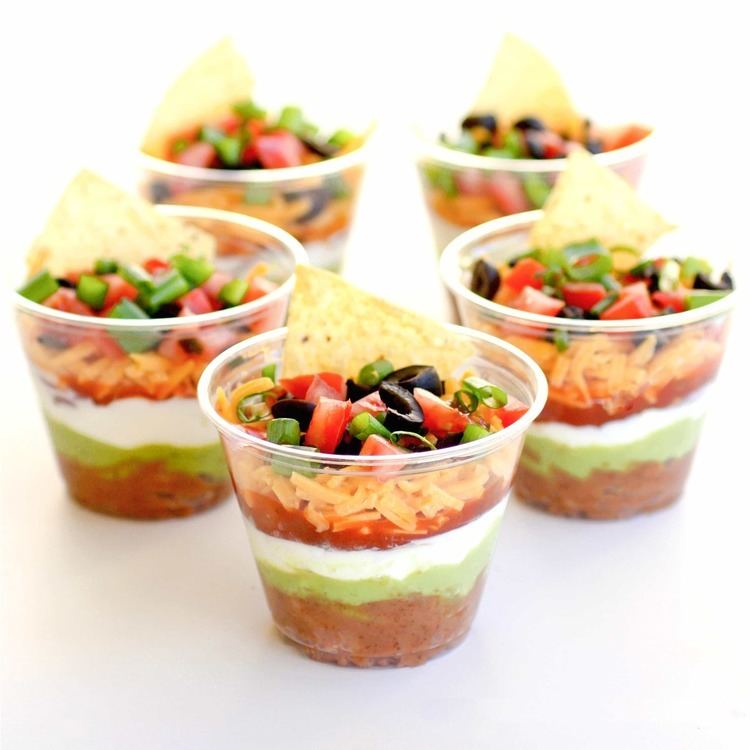 Seven-layer dip Individual SevenLayer Dips