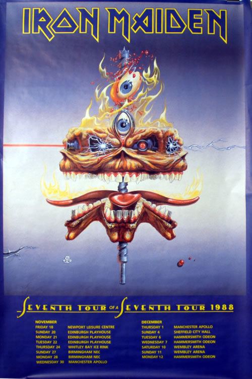 Seventh Tour of a Seventh Tour Iron Maiden Seventh Tour Of A Seventh Tour 88 UK Promo Poster 60 X