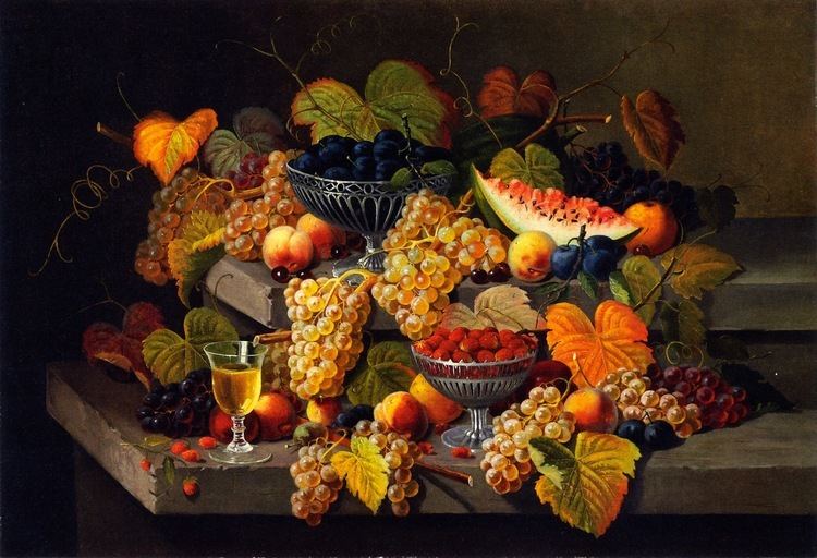 Severin Roesen The Athenaeum Still LIfe with Fruit Severin Roesen