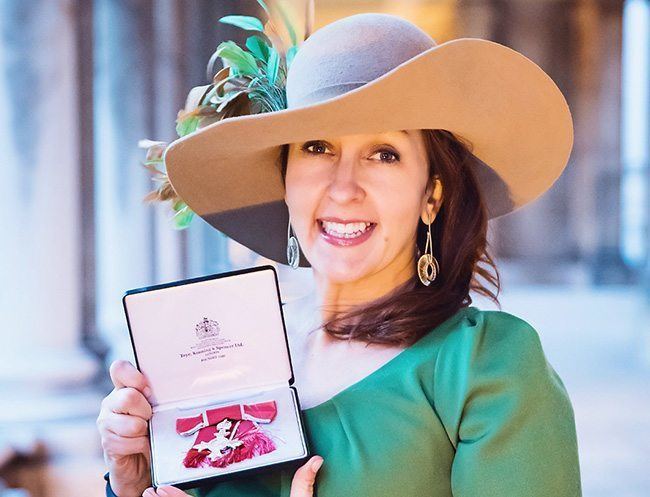 Shaa Wasmund Shaa Wasmund receives MBE medal from The Queen