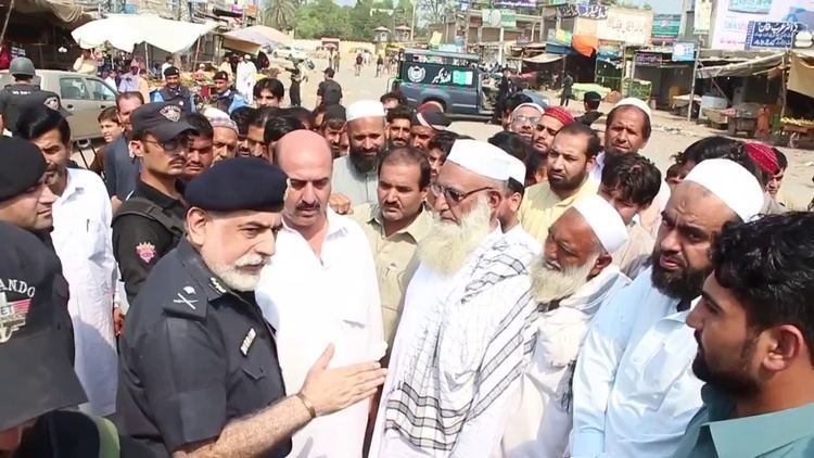 Shabqadar IGP Nasir Khan Durrani meeting with the Locals at Shabqadar Bazar