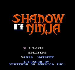 Shadow of the Ninja Shadow of the Ninja USA ROM lt NES ROMs Emuparadise