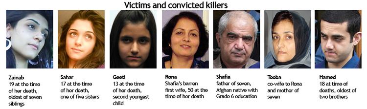 Convicted killers and Victims of Shafia family murders