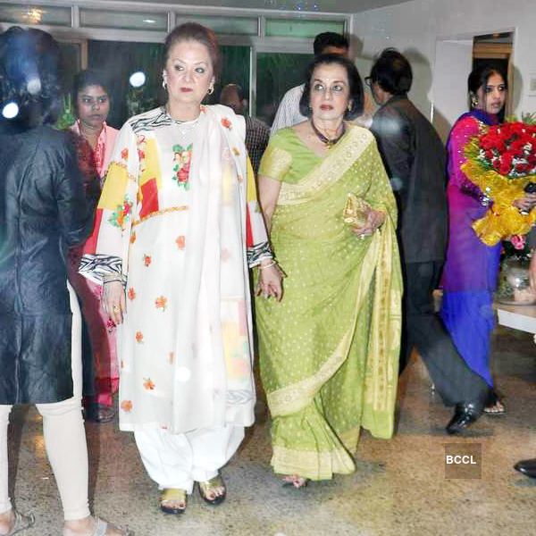 Saira Banu seen with Asha Parekh at Dilip Kumar's b'day celebrations, held in Mumbai