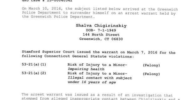 Shalva Chigirinsky US police announced the arrest of a Russian businessman Shalva
