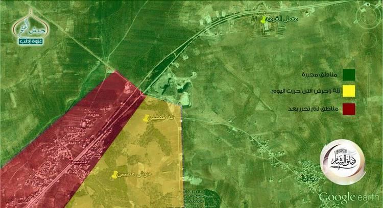 Sham Legion Map released by Jabhat al NusraSham Legion showing Musbin still in