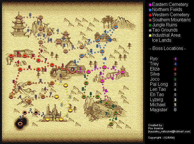 Shaman King: Master of Spirits Shaman King Master of Spirits World Map for Game Boy Advance by Fox